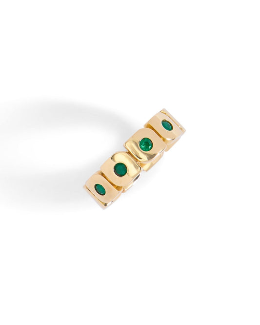 Logograph Emerald Ring